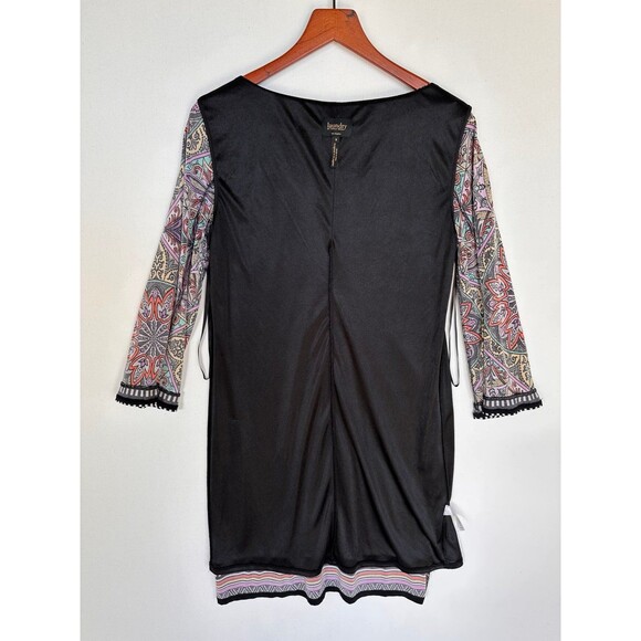 Laundry Shelli Segal Vibrant‎ Medallion Geometric Print Retro Shift Knee dress 8 - Picture 7 of 9